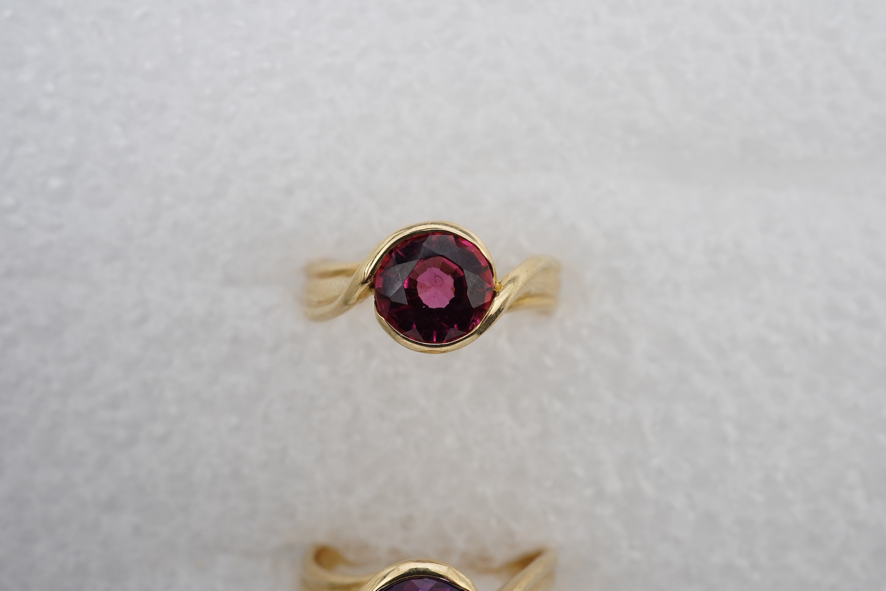 Angela Cummings, two gem-set rings, circa 1988